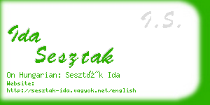 ida sesztak business card